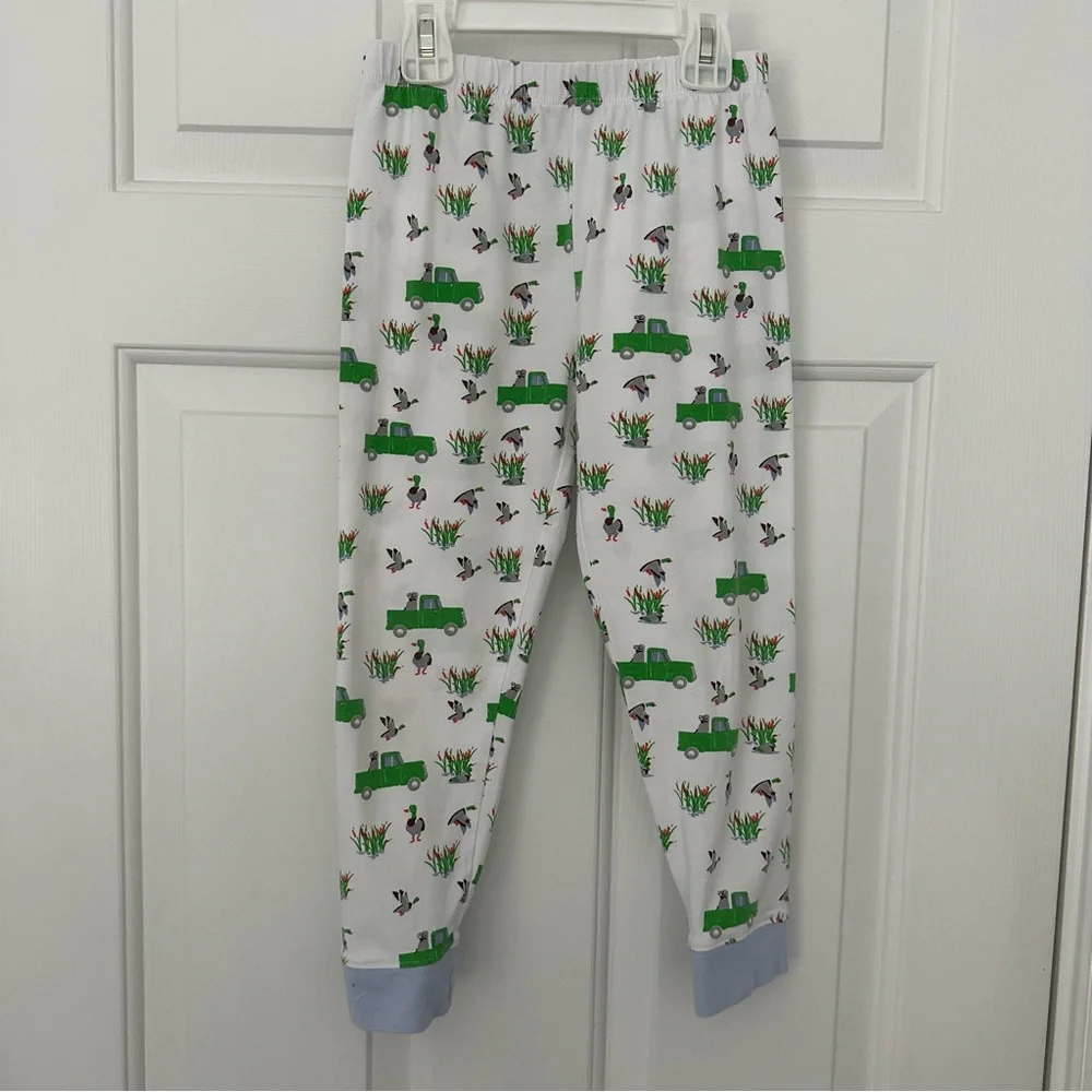 Ishtex Duck Hunting Mallard Dog Truck Long Sleeve Pajama Pants Set Boy Sz 6X/7